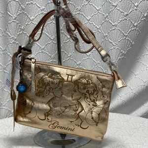 NWT‎ Firenze Bella RFID Blush Gold Women's Bag metallic Gemini ♊️ astrology